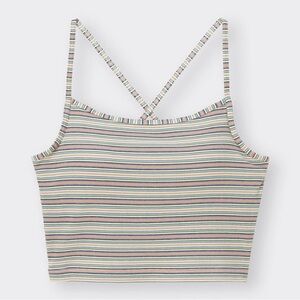 GU Women Bra-Feel 2Way Striped Cropped Camisole